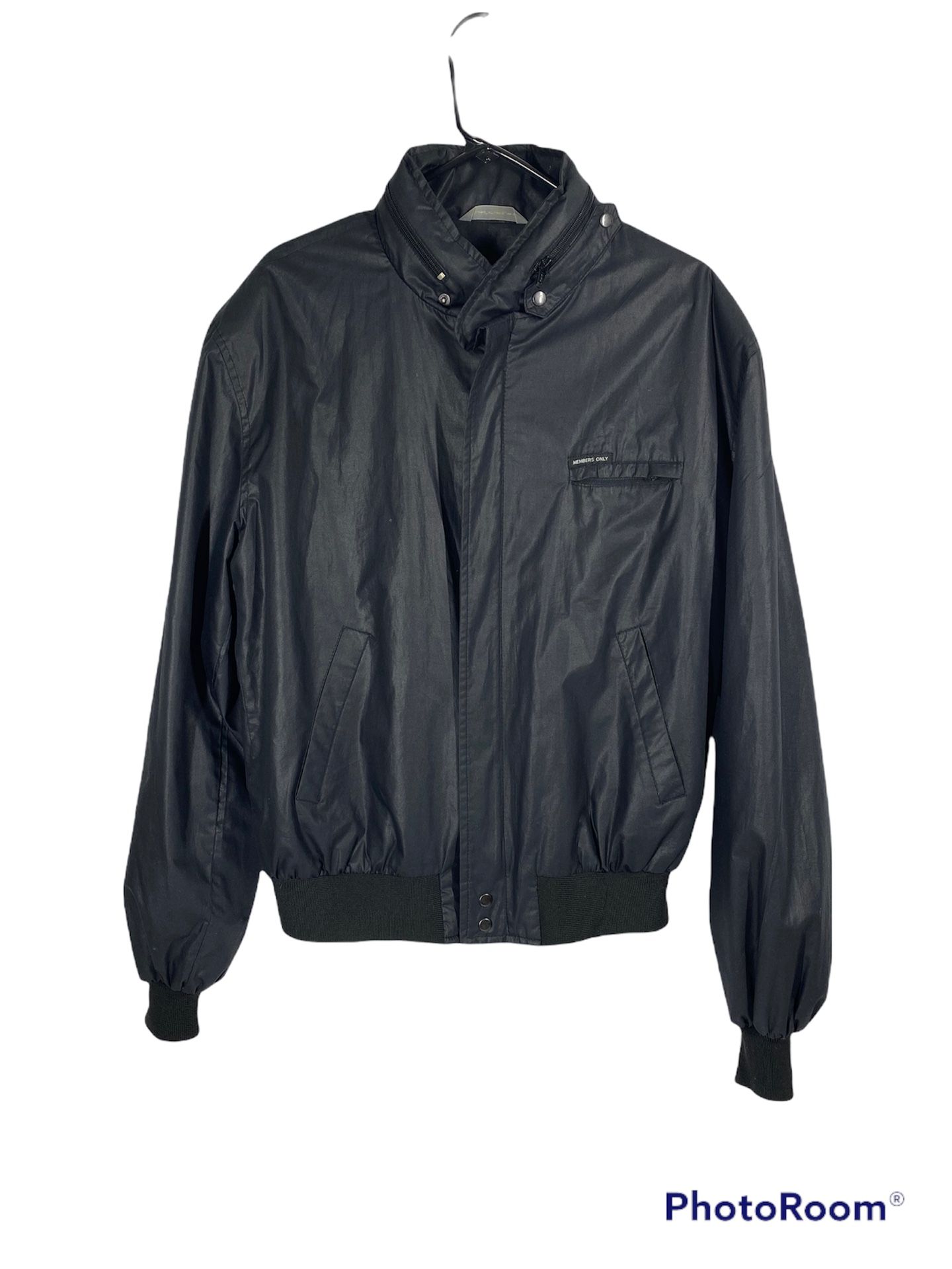 Members Only By Europe Craft Black Cafe Racer Jacket Mens Size 46