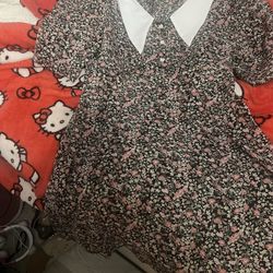 Women’s Shein Floral Babydoll Collared Dress Size Large