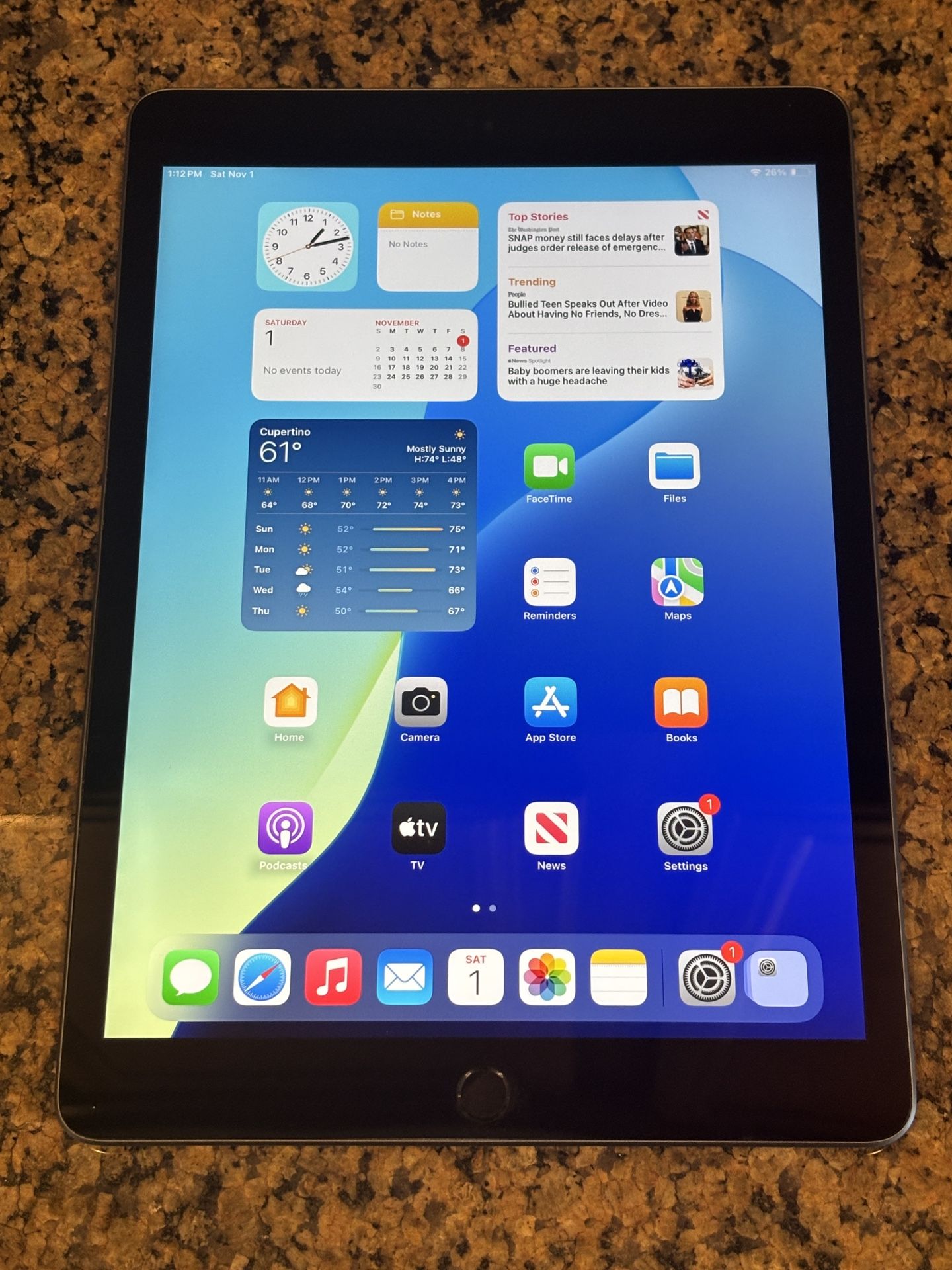 128GB Apple iPad 8th Gen WiFi
