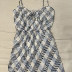 XXS Joie Brand Blue And White Checkered Mini Dress