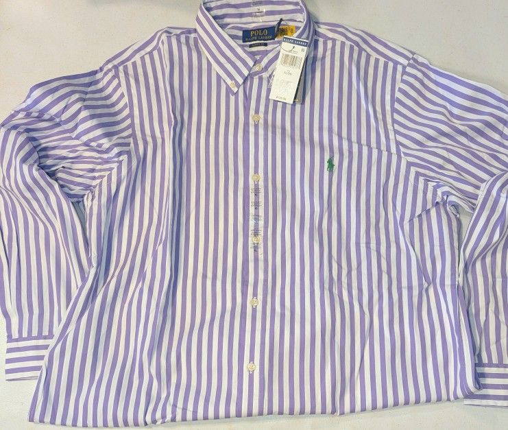 New men's polo XLarge Full Button Down shirt