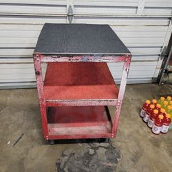 Heavy Duty Metal Cart On Wheels 