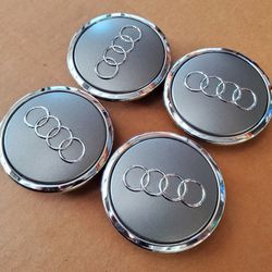 Audi OEM Center Caps Grey 