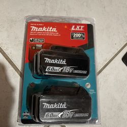 Makita 6.0 2 Battery Pack Brand New And Genuine 