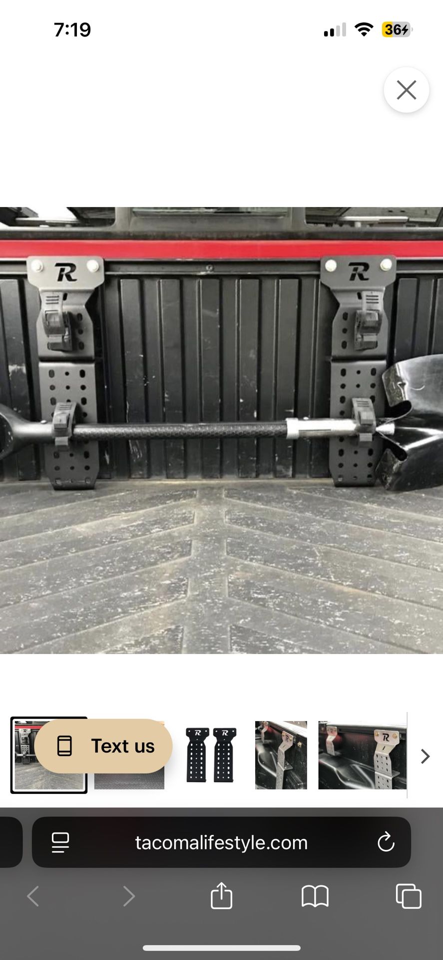 Toyota Tacoma Bed Rail Accessory Mount