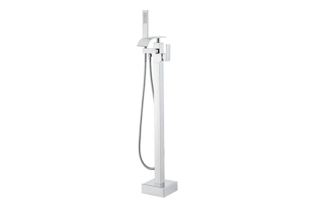 9497: New VEVOR Freestanding Bathtub Faucet, Floor Mount, Freestanding Tub Filler, Shower Mixer Taps, Two Water Modes, 360° Swivel Spout