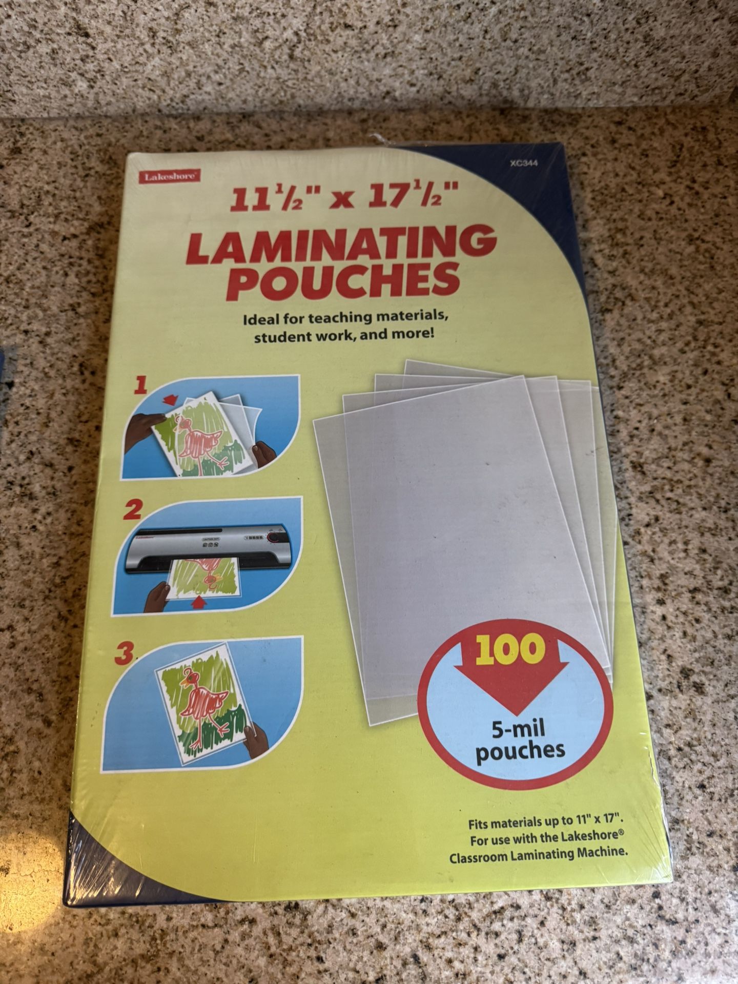 LAKESHORE Laminating Pouches NEW box