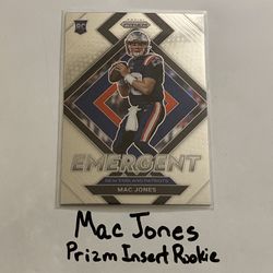 Mac Jones San Francisco 49ers QB Prizm Short Print Insert Rookie Card. 