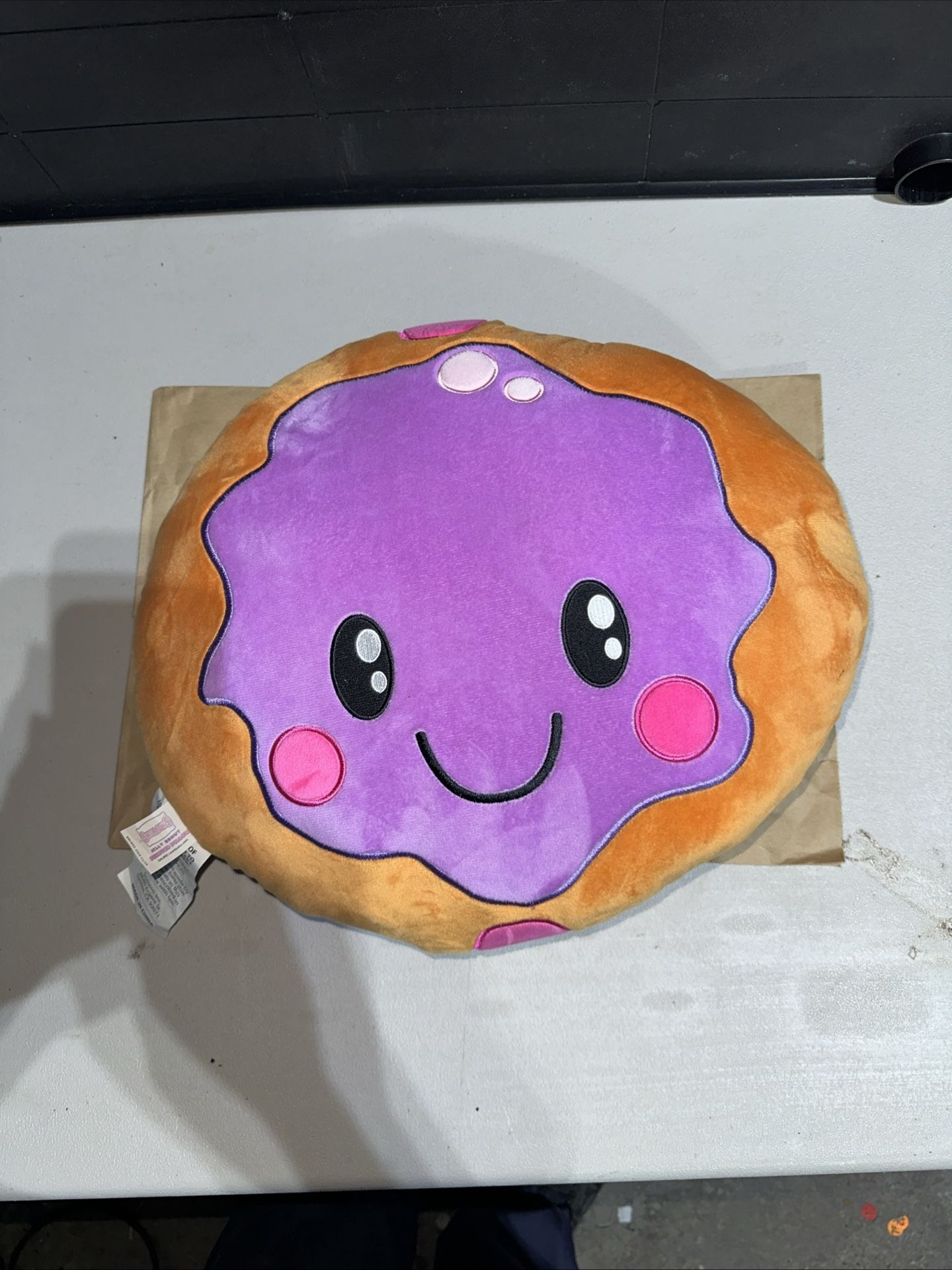 Scentco Smillows Scented Stuffed Plush Accent Jelly Donut Pillow 