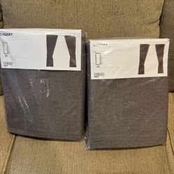 New sealed 2X IKEA Ingert curtains 2X brown Drape Panels 57”x 98” (145cm/250cm)