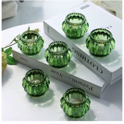 54 Green Votive Candle Holders & 3 Matching Table Runners