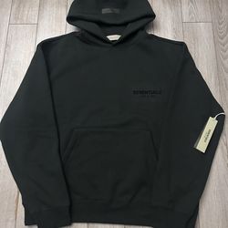 Black Essentials Hoodie Size L