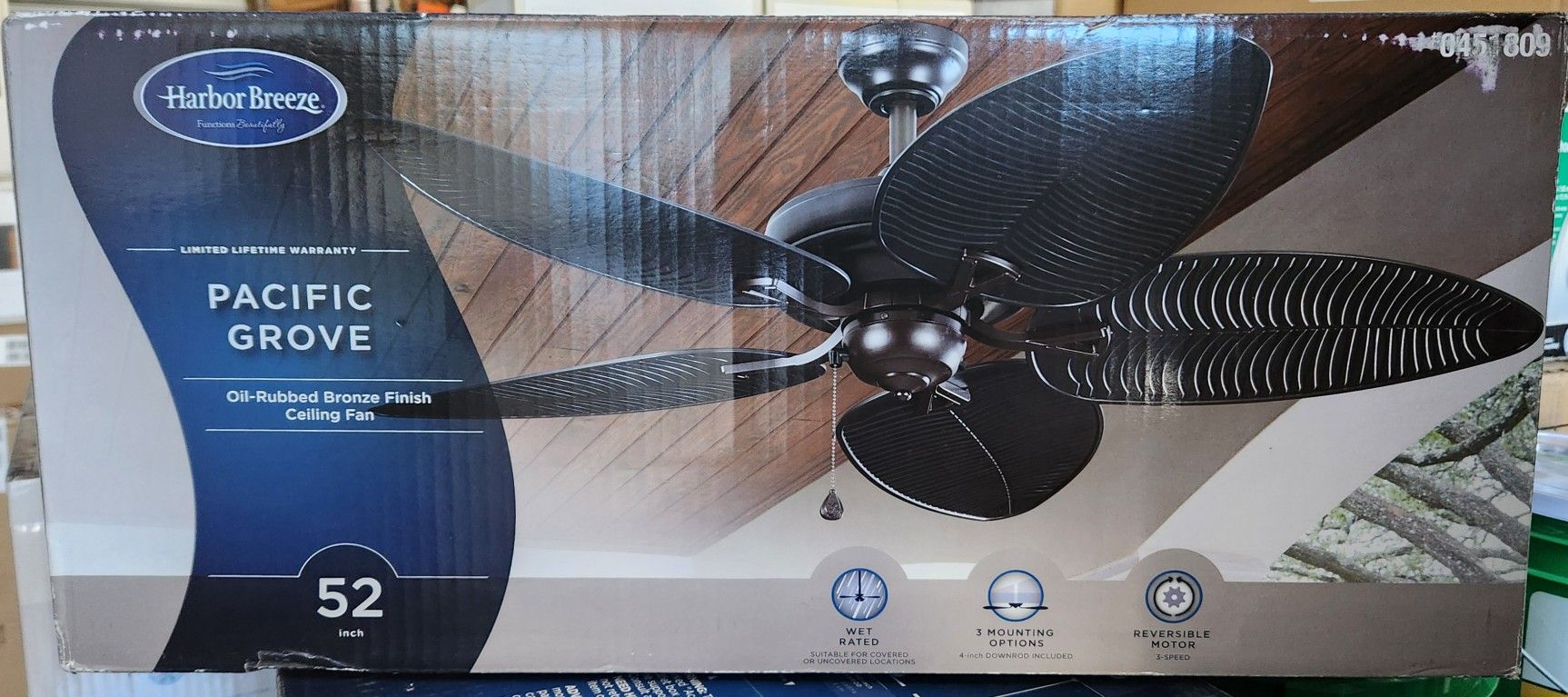 52" Oil Rubbed Bronze Indoor/Outdoor Ceiling Fan - New In Box