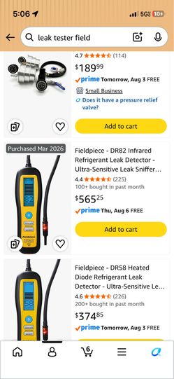 Field piece leak detector