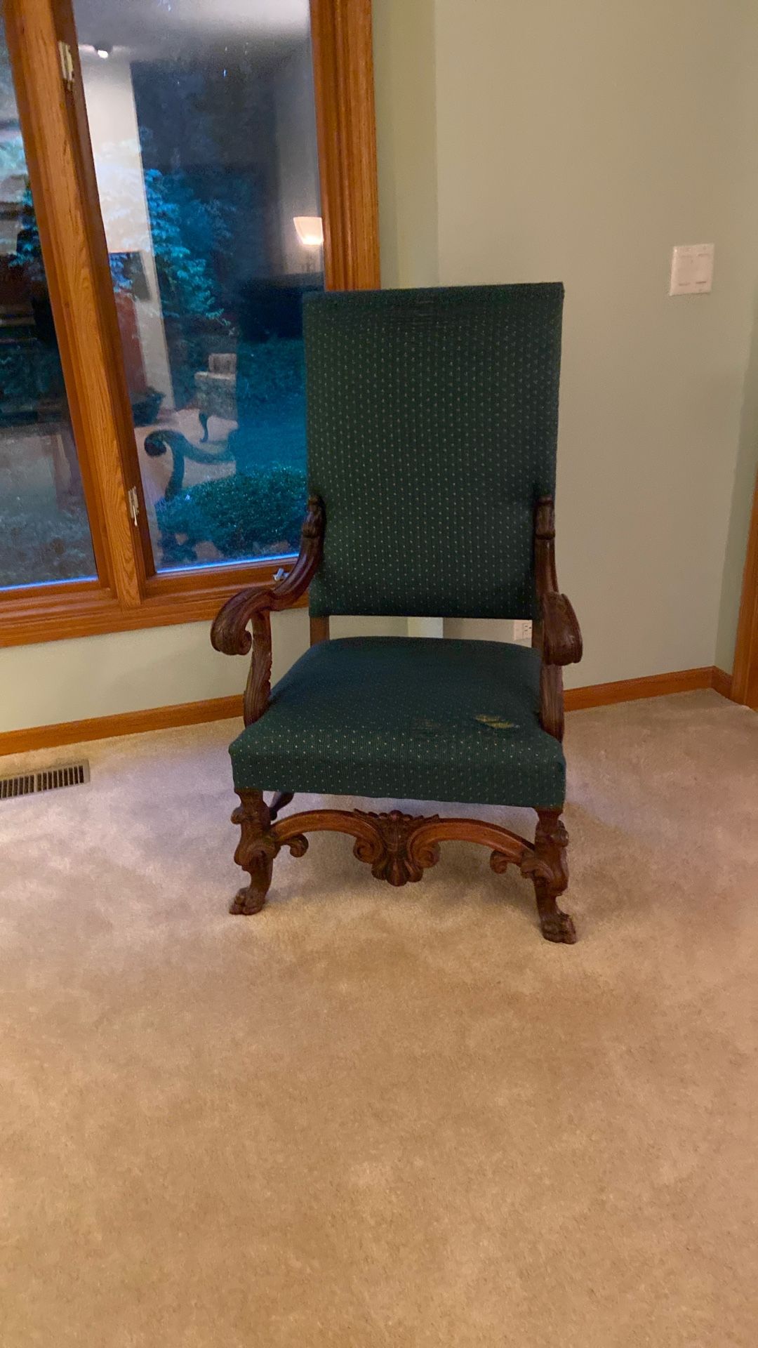Antique Black Walnut Victorian Chair