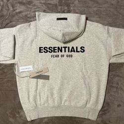 NEW Fear of God Essentials Light Oatmeal Hoodie (Size: XS, S, M, L) 100% Authentic ✅