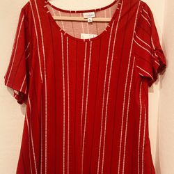 LulaRoe Morgan Woman Shirt XL Red