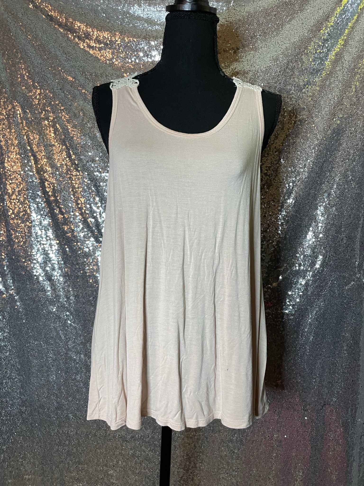 Pink Crochet Tank Top