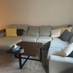 Sectional Couch (light blue)
