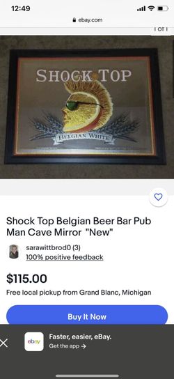 Shock Top Belgian Beer Bar Pub Mirror 