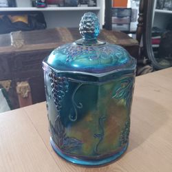 Carnival Glass Canister