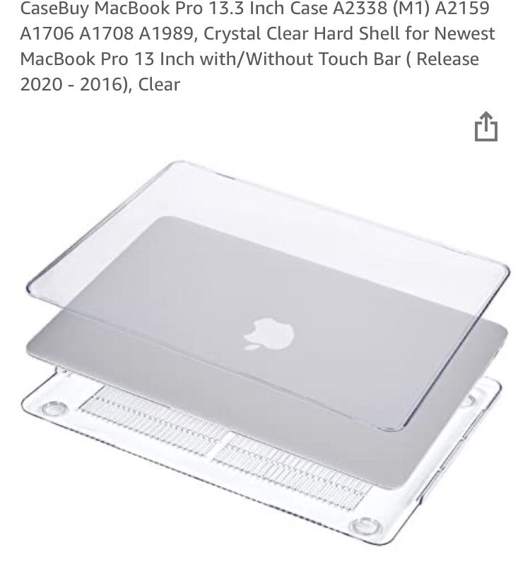 $20 - Mac Pro 13.3 Clear Case 2020 Model
