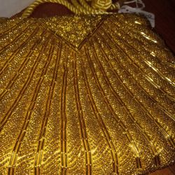 New -cadaz Gold Beaded Handbag Listed $59.99 My Price $35