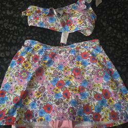 Womens Size Small Swimsuit Set 