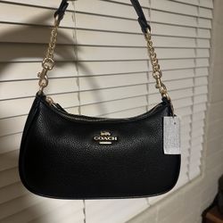 Black Coach Purse With Box Brand New 