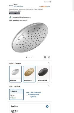 New Moen Rain Shower Head 8 inch with Arm