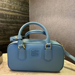Miu Miu  Arcadie Leather Top Handle Bag
