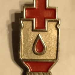 Vintage Stick PIn Red  Cross  From Yugoslavia, Podravina  Region In  Croatia