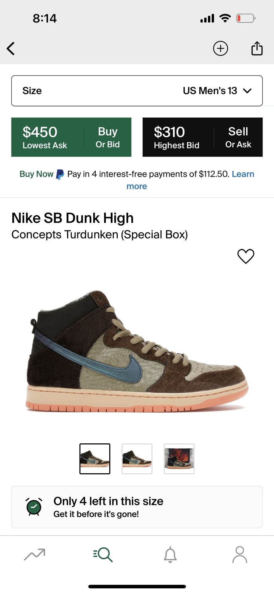 Nike Sb High Turducken Special Box Size for Sale in Scottsdale, AZ