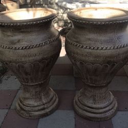 New Flower Pots Made Out Of Clay 32in H X 19in W