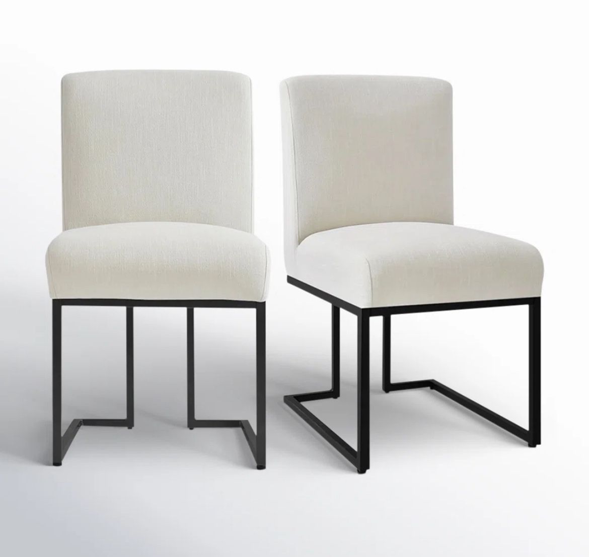 Bende 19” fabric upholstered chairs - set of 2 - new in box