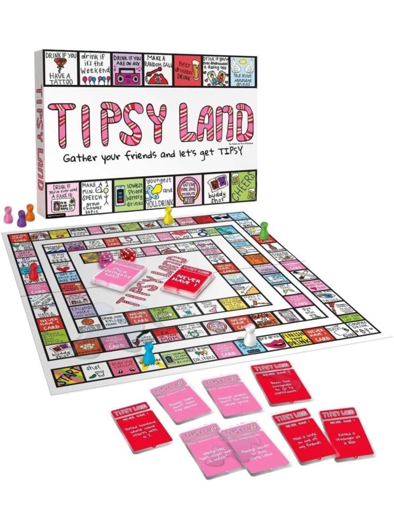 Tipsy Land Adult Drinking Game – Hilarious Alcohol-Themed Party Board Game