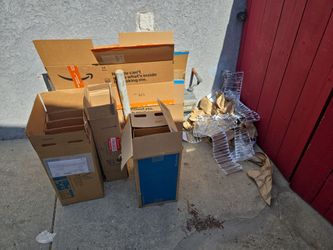 About 20-30 boxes with packaging cushions