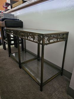 2 tier glass top end tables, $40 cash for both.