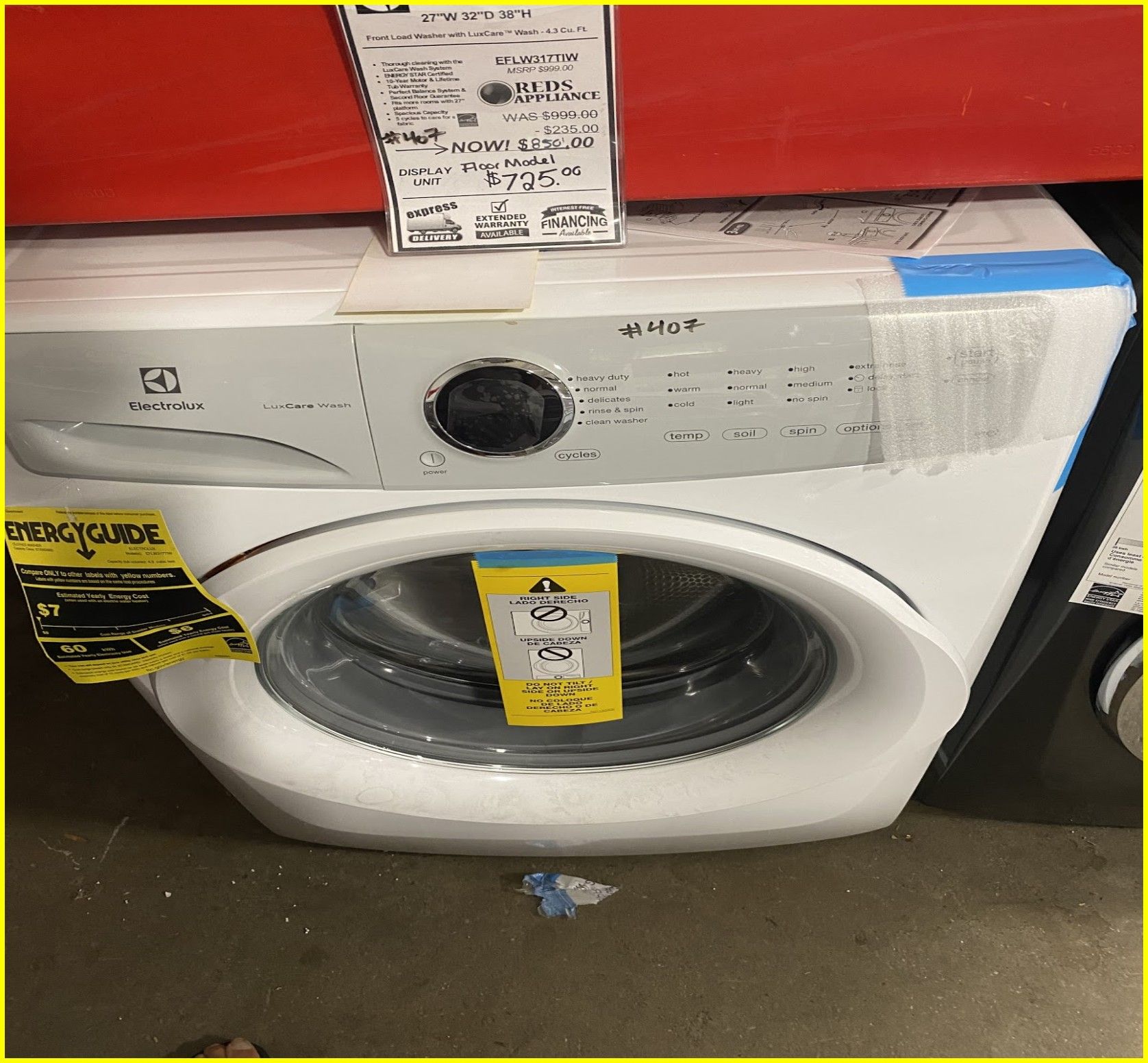 Electrolux Front Load Washer #407
