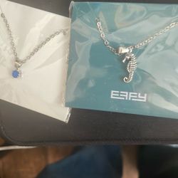 Seahorse  And Safire Necklace 