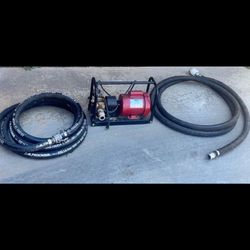 Decko 90000 1/2 HP 110V AC Bronze BP21X Bulldog Pump + Alfagomma Hydraulic Hoses