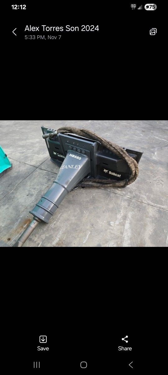 Bobcat Breaker Stanley HB680