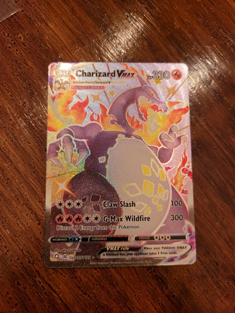 Shiny Charizard Vmax Full Art (Great condition)