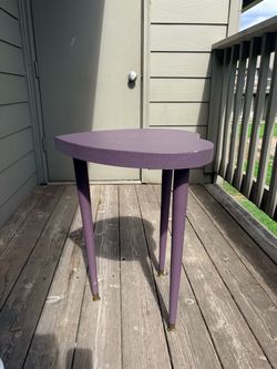 Purple heart shaped table