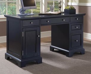 NEW Executive Desk Real Wood, Black Pedestal Desk, Computer Desk, Office Desk !