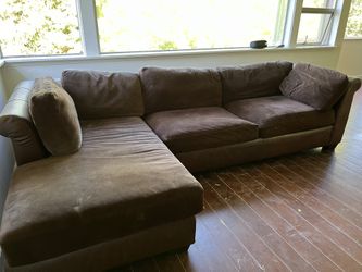 Brown Sectional Couch - $300