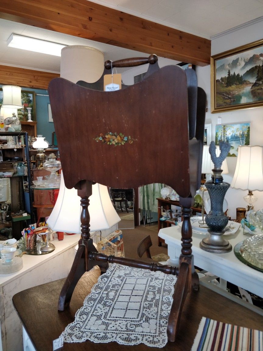 Antique Wood Magazine Rack