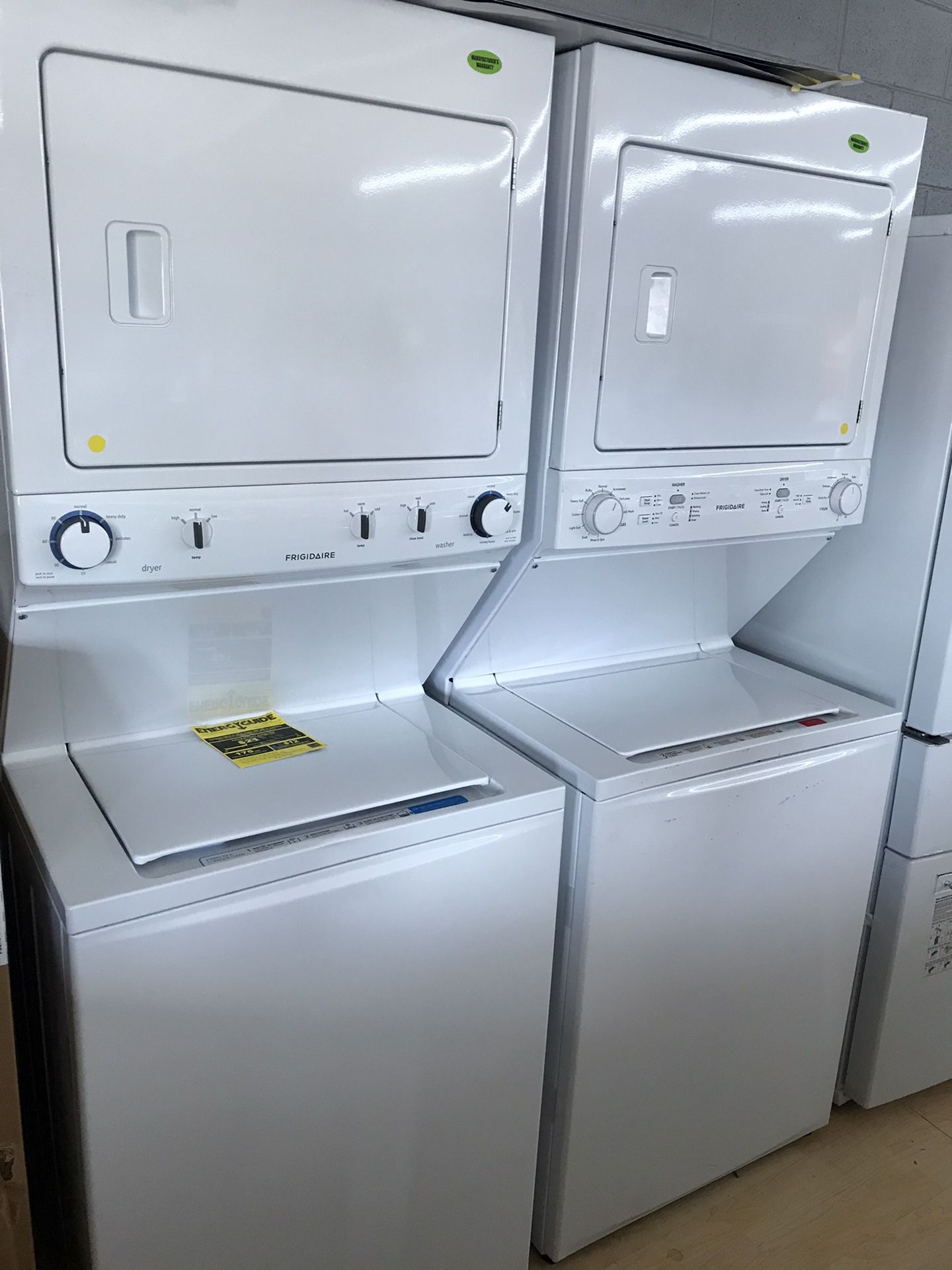 Brand new stackable washer and dryer