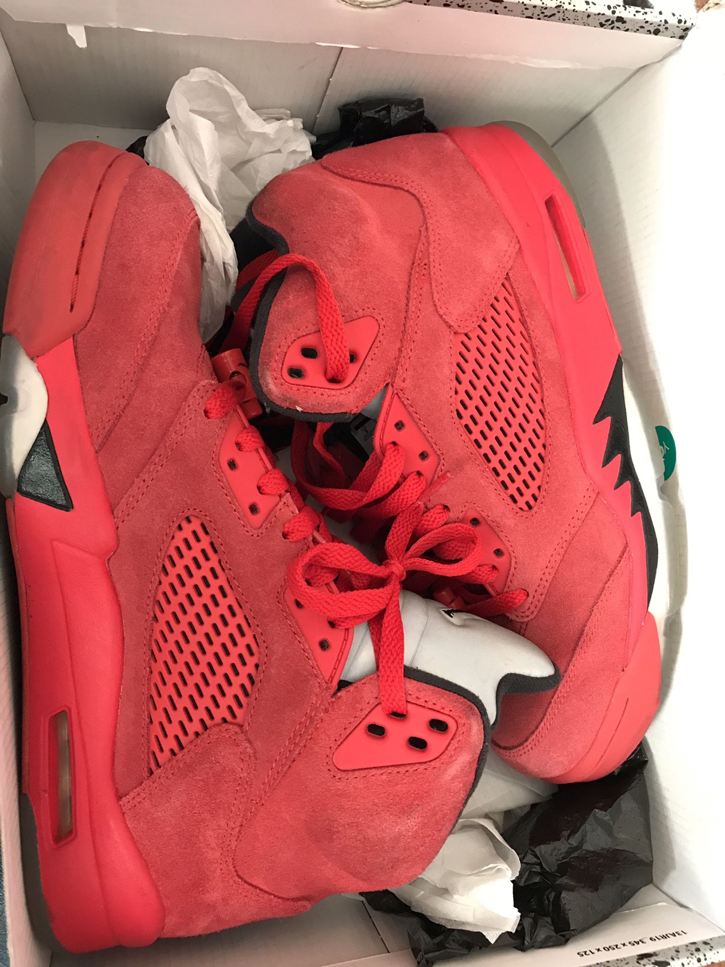 Jordan 5 red suede