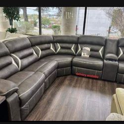 Deep Seating Modern Dark Colored Large Power Reclining Sectional🤩 On Display🏠Fastest Delivery 🚚 Financing Options 👌